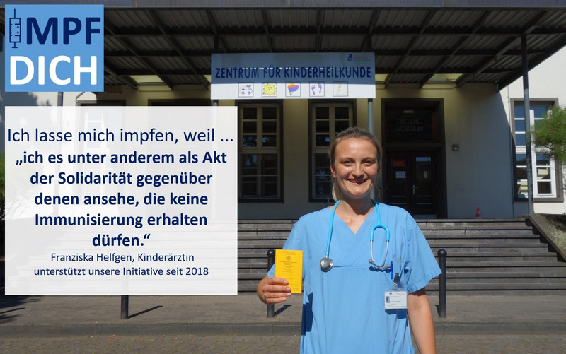 'Ich lasse mich impfen weil...' Interview mit Franziska Helfgen